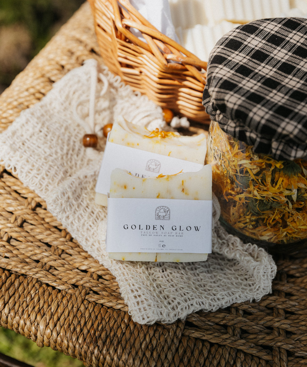 Golden Glow Tallow Soap Bar